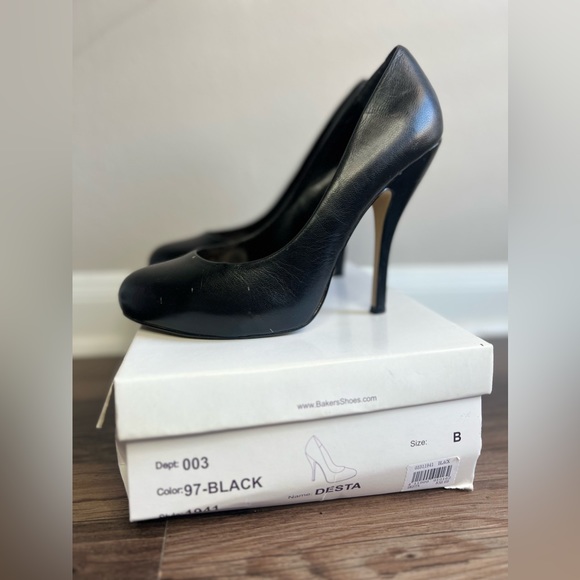Bakers Shoes Bakers Womens Desta Black Pump High Heel Shoe Size 85